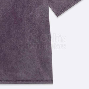 เสื้อยืดสำหรับผู้ชายซักด้วยกรดสีพื้นดีไซน์ใหม่สำหรับผู้ชายเสื้อซักด้วยกรดออกแบบโลโก้ได้ตามต้องการ - Product Image 6
