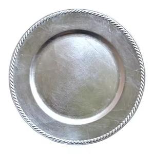 Plato de Hierro Redondo Decorativo para Mesa, Vajilla para Bodas, Fiestas, Restaurantes y Comedores - Product Image 3