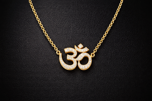 Collar religioso hecho a mano de plata de ley 925 con amuleto Om para mujer, regalo de joyería - Product Image 6