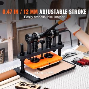 Macchina da taglio manuale per schiuma e pelle 10.2 X 5.9, fustellatrice con corsa di pressione 0.47, doppio albero di guida, piastra per goffratura - Product Image 3