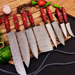 Juego de Cuchillos de Chef Profesionales LEGACY BLADES de Damasco, 8 Piezas, Mango de Madera, Hechos a Mano, Afilados como una Navaja, Ambidiestros, Cuchillos Sostenibles - Product Image 5