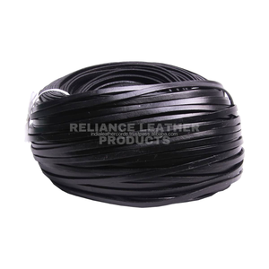 Durable 3mm Black Shine Flat <b>Leather</b> Cord for Handmade <b>Bracelet</b> Necklace Making - Product Image 5