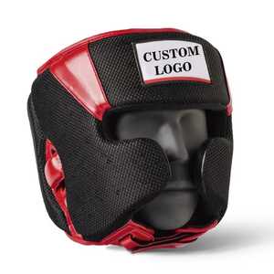 100% Cow Hide & PU Leather Shock Absorbent Protection Muay Thai MMA Boxing Head Guard Mouthguard - Product Image 1