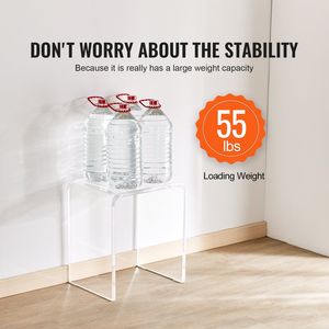 C-Shaped Lucite Side <b>Table</b> <b>Clear</b> Acrylic End <b>Table</b> for Living Room Bedroom Snack Drink Food Used Console <b>Tables</b> - Product Image 3