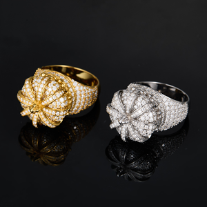 Anillo de Diamantes Cultivados en Laboratorio con Diseño de Corona, Oro de 14 Quilates, Anillo de Lujo para Mujer - Product Image 3