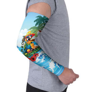 Manguitos Refrigerantes de Manga Larga Estampados UPF50+ para Verano, Unisex, Diseño de Loro Tropical, de Seda Helada con Transferencia por Sublimación - Product Image 3