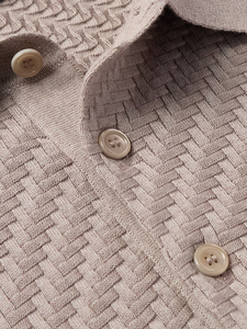 Tejido Jacquard de Algodón Premium Personalizable para Camisa de Manga Corta, Dobladillo de Punto Acanalado Elástico, Tacto Suave y Transpirable - Product Image 2