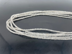 Cuentas de Rondelle facetadas de diamante blanco natural 1,8-2,2mm 38 cm Cuenta de Rondelle de diamante para la fabricación de joyas hechas de piedra natural - Product Image 4