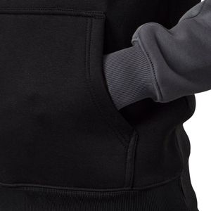 Sweat à capuche en molleton pour homme, noir et gris, style color block, décontracté, pour le sport, la gym et le streetwear - Product Image 5