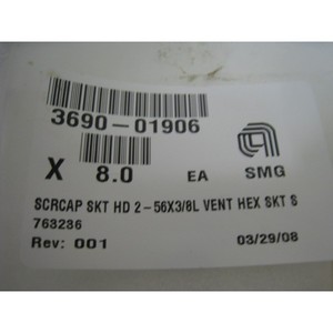 8 AMAT 3690-01906 SCRCAP SKT HD 2-56x3/8L VENT HEX - Equipo y Piezas de Semiconductores de Confianza de Marca Global - Product Image 5