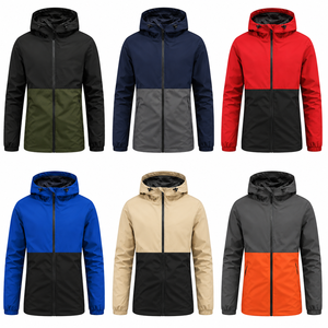 Veste de course à capuche pour homme personnalisée, imperméable, respirante, coupe-vent, légère, fermeture éclair, fabricant OEM, étiquette privée, vente en gros - Product Image 2