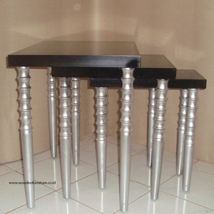 Bàn Làm Tổ Bằng Gỗ Cổ Điển Được Thiết Kế Để Trang Trí Nội Thất Nội Thất Phòng Khách Hiện Đại Bằng Sơn Màu Đen Và Vàng - Product Image 5