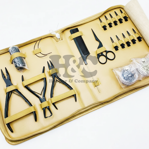 ชุดอุปกรณ์ต่อผมมืออาชีพ HOOPER COMPANY พร้อมกระเป๋าใส่คีม สแตนเลส คลิปหนีบผมมิงค์ เข็มรูปตัว C แบบกำหนดเองได้ - Product Image 1