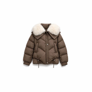 Factory Direct Men's Winter Puffer <b>Jacket</b> Hooded <b>Patchwork</b> Front Logo Casual Outerwear OEM - Product Image 2