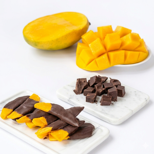 Mango Deshidratado Premium Bañado en Chocolate, Bajo en Azúcar, Snacks de Fruta Saludables, Golosinas Dulces, Marca Privada, Soporte OEM - Product Image 1