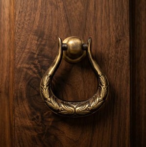 Modern Solid Brass Door Ring Knocker Finished Decorative Door Hardware for Hall Bedroom Villa Bulk Wholesale Export - Product Image 2