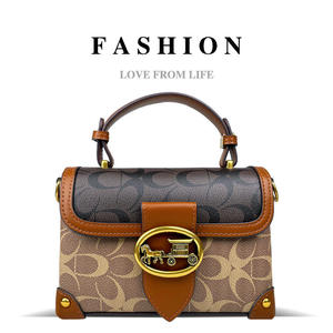 Bolso de Mano Cuadrado de PVC Impermeable de Lujo para Mujer, con Cierre de Solapa y Decoración Metálica, para Uso Diario - Product Image 6