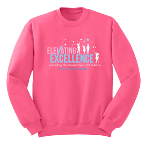 เสื้อสเวตเชิ้ตคอกลมสีชมพูสำหรับทุกเพศ รุ่น Elevating Excellence ผ้าฟลีซเนื้อนุ่ม แขนยาว สวมใส่สบายๆ แฟชั่นลำลอง เหมาะสำหรับใส่ทุกวัน - Product Image 1