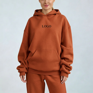 Vente en gros de sweats à capuche en coton pour femmes avec poignets côtelés, demi-zip, coupe ample, avec options de logo pour les marques américaines - Product Image 3