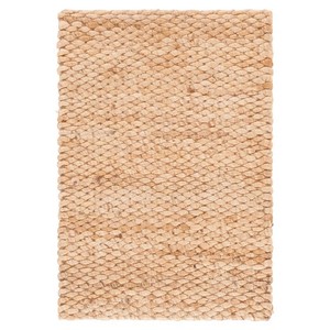 Rectangle Jute Area <b>Rug</b> Braided Solid Color Flat Weave Non-Slip Farmhouse Style Living Room Home Use Thin Pile - Product Image 3