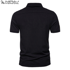 เสื้อโปโลผู้ชายสีพื้นแบบลำลอง แขนสั้น ปกคอปก ติดกระดุม สไตล์ลำลอง ธุรกิจ สำหรับฤดูร้อน  ทันสมัย ใช้ซ้ำได้ - Product Image 6