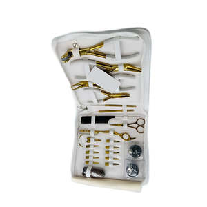 Kit de herramientas de acero inoxidable para extensiones de cabello, juego de 4 piezas: Cerrador de microanillas, Alicates removedores, Tijeras de corte, Microanilla - Product Image 5