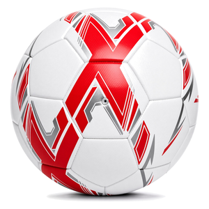 Ballon de football taille 5, ballon d'entraînement blanc, rouge, gris, durable, en PU synthétique, 32 panneaux, emballage gonflé - Product Image 6