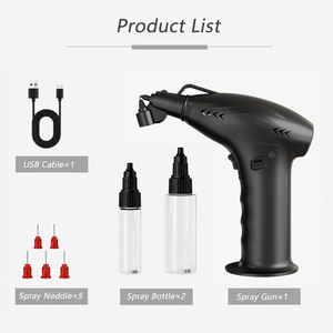 Pistolet aérographe électrique portable en ABS, rechargeable par USB, alimentation par gravité, buse de 0,3 mm, pour peinture, maquillage, art, bricolage, barbiers, coiffeurs - Product Image 1
