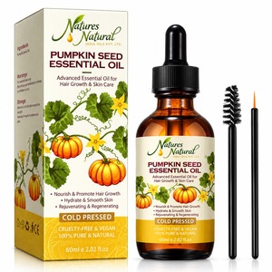 Aceite Esencial de Semilla de Calabaza Natural de Natures 60ml Prensado en Frío Puro Vegano Para el Crecimiento del Cabello y Cuidado de la Piel - Product Image 1