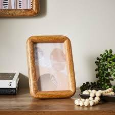 Cadre photo en bois moderne et écologique fait main, forme personnalisable pour installation verticale sur table, directement du fournisseur indien - Product Image 2