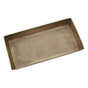 Hammered Texture Luxury <b>Trays</b> Rectangular Shape Metal Food Serving <b>Tray</b> For Wedding Occasion Dining Tableware Setting - Product Image 1