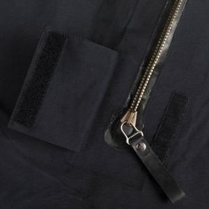 Men <b>Black</b> Waterproof Nylon <b>Work</b> Coverall with Zipper Design and Reflective Stripes - Product Image 5