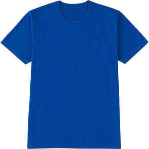 T-shirt basique pour homme à col rond, manches courtes, couleur bleu uni, en coton, décontracté, pour l'été, coupe ajustée, hauts unis, variété de teintes multiples - Product Image 3