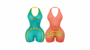 Body sans manches noir et blanc pour femme, col licou, imprimé étoiles en strass, style Baddie, doux, pour le printemps et l'été, tenue de sport - Product Image 2
