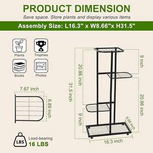 Soporte de hierro para macetas de marca privada, adecuado para uso comercial en viveros y aplicaciones profesionales de jardinería. - Product Image 6