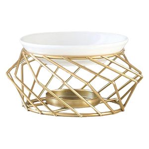 Brûleur d'huiles essentielles en fer forgé, chauffe-parfum et support pour bougie chauffe-plat pour la décoration intérieure, diffuseur de cire fondue et d'aromathérapie, parfum décoratif - Product Image 6