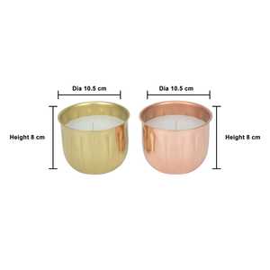 Élégants porte-bougies votifs dorés et cuivrés résistants à la chaleur pour la décoration de la maison - Product Image 2