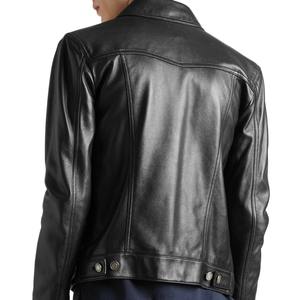 Chaquetas de Cuero con Logotipo Personalizado de Alta Calidad para Hombre, Color Sólido, Nuevo Estilo, Ropa Exterior de Moda de Alta Calidad - Product Image 2