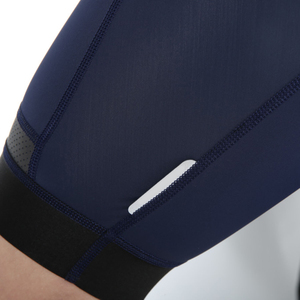 Cuissard de cyclisme pour homme bleu marine avec bretelles noires, respirant et performant - Product Image 5