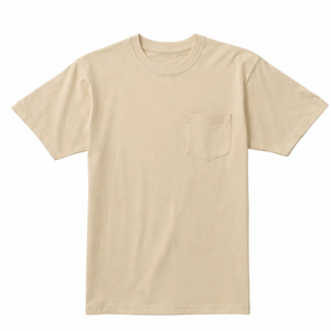 Camiseta de Algodón 230G para Hombre al por Mayor |   Camiseta Casual Lisa Teñida de Algodón 100% con Bolsillo |   Espacio en Blanco para Impresión de Logotipo Personalizado - Product Image 3
