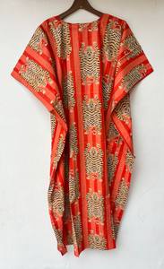 Nuevo Kaftán con Estampado Animal, Corte Evase, de Algodón Suave Indio, con Encaje, Largo hasta la Rodilla, para Playa, Regalo para Damas de Honor, Ropa de Dormir para Mujer - Product Image 2