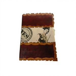 Journal en cuir uni véritable Deckle-Edge Journal en cuir imprimé utilisation de bureau - Product Image 1