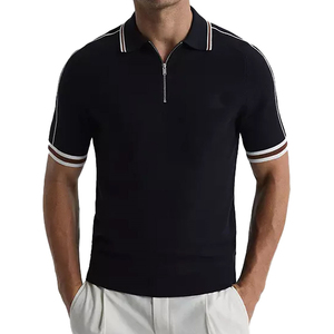 Hot Selling Premium Quality Men's Casual T-<b>Shirt</b> New Collar <b>Button</b> Style Street Look <b>Half</b> Sleeved Spandex/Cotton 220g - Product Image 1