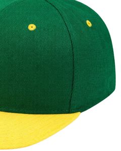 Casquette Snapback à visière plate verte et jaune personnalisée pour hommes et femmes, casquette de baseball en coton réglable, streetwear décontracté, qualité supérieure - Product Image 4