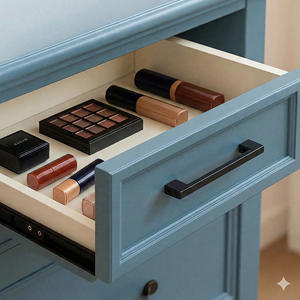 Poignées de meuble minimalistes en alliage de zinc noir, en forme de barre, durables, résistantes à la rouille, solides, pour la cuisine, la salle de bain, la chambre à coucher - Product Image 6