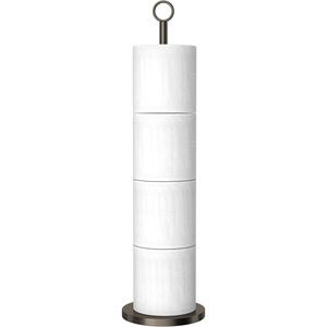 Porte-rouleau de papier toilette autoportant en acier inoxydable avec fonction de réserve et rangement pour rouleaux de rechange - Product Image 1