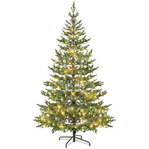 "9ft Artificial Christmas <b>Tree</b> W/ <b>LED</b> Lights & Stand Sparse Cedar 4306 Tips for Home Office Holidays" - Product Image 1