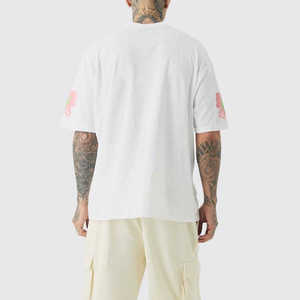 Camiseta de Hombre Personalizada de Fábrica con Logotipo Frontal, Poliéster/Algodón Ecológico, Estilo Deportivo, Holgada, Hip-Hop, Streetwear, 350g - Product Image 3