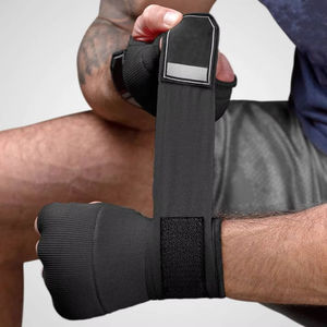 Guantes Deportivos sin Dedos con Acolchado de Gel de Cuero para Ciclismo y Boxeo, con Absorción de Humedad, Correa Ajustable para la Muñeca y Envolturas de Algodón para las Manos - Product Image 3