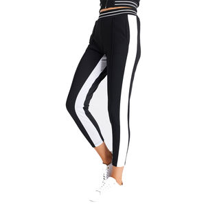 Pantalon de survêtement décontracté en polaire polyester pour femme, taille XL, coupe ajustée, fermeture élastique à cordon, devant plat, avec logo - Product Image 1